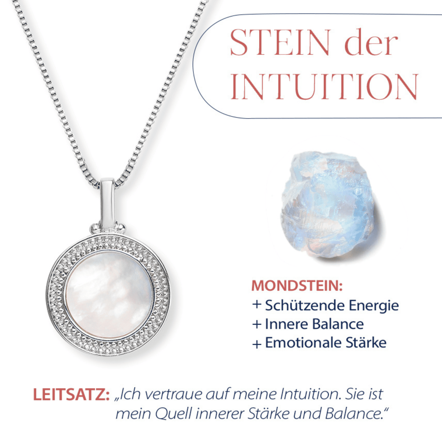 Mondstein-Halskette