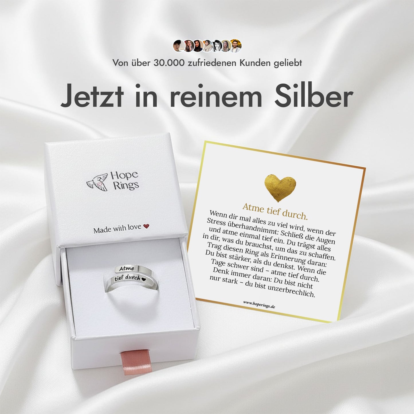 Ring „Tief durchatmen“ - Reines Silber