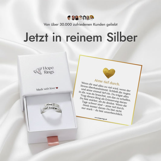 Ring „Tief durchatmen“ - Reines Silber
