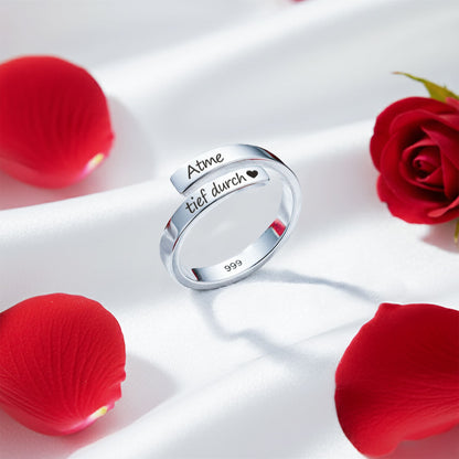 Ring „Tief durchatmen“ - Reines Silber