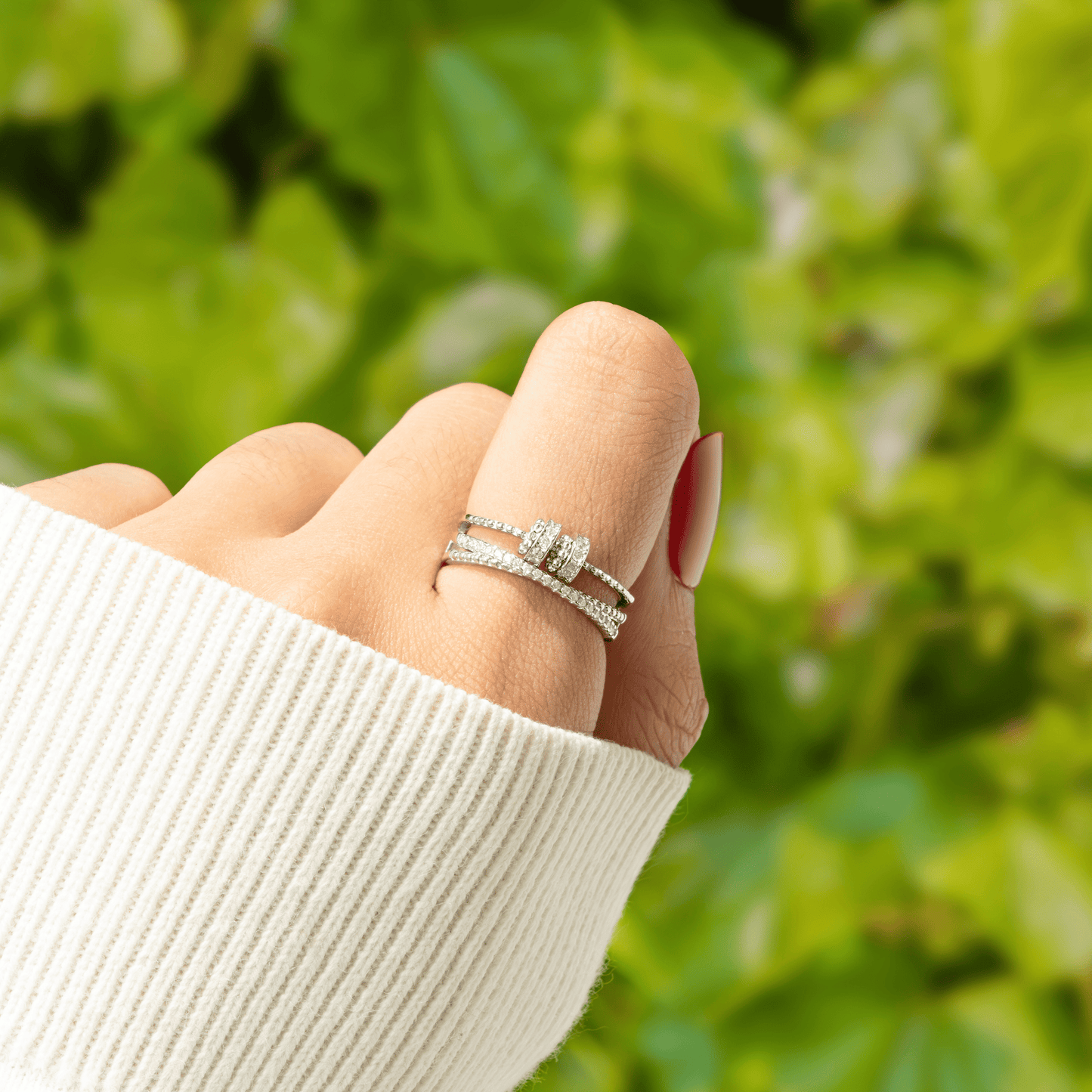 Fidget Ring aus Silber